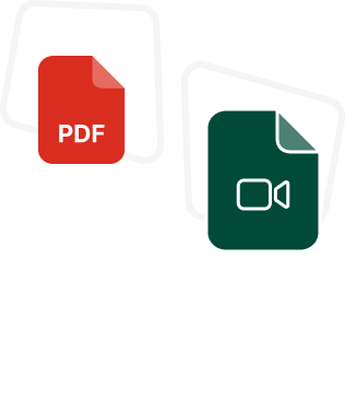 Icône PDF et video